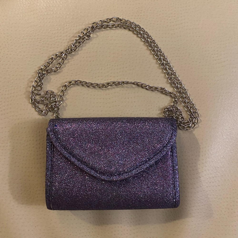Purple Sparkle Clutch Purse